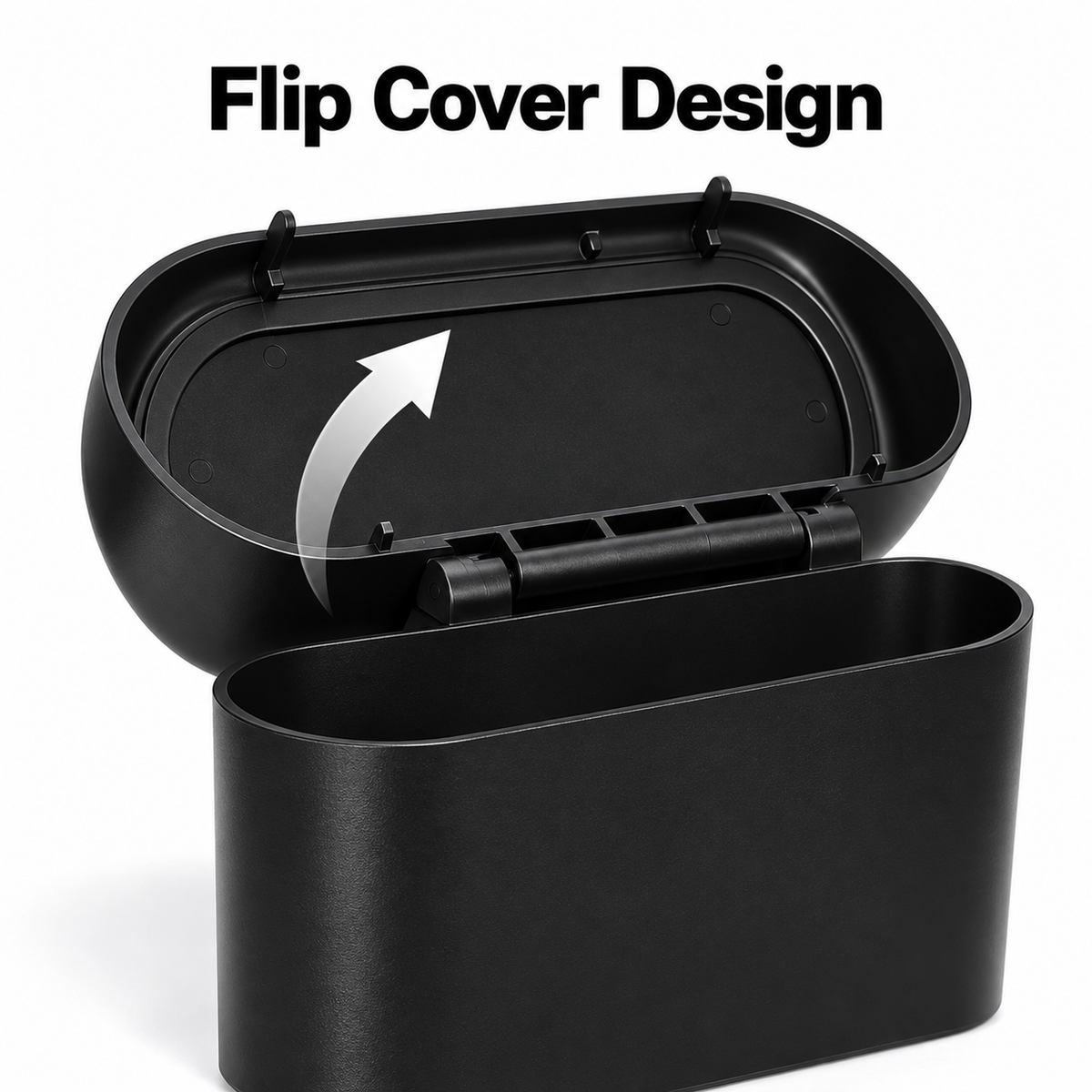 Compact Car Trash Can with Lid & 75 Bags